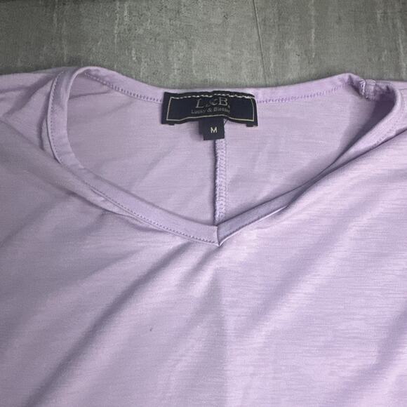 Lucky And Blessed Light Lilac Hi Low Tank Medium - Picture 3 of 5